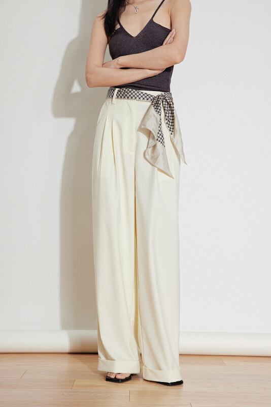 [until blue] wide leg loose fit casual pants 21408-2# XYJ