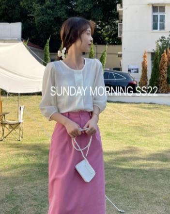 goods in stock! [Sunday morning] Korean casual back slit skirt 9038# ZSY