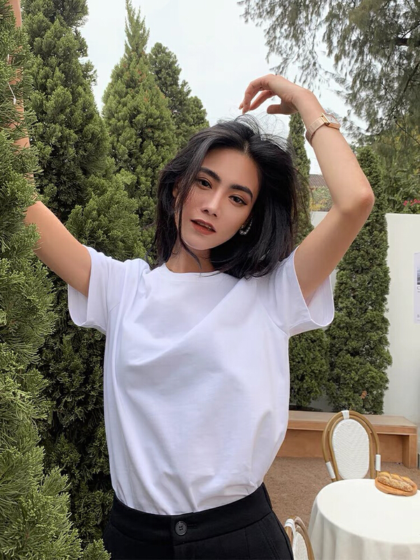 goods in stock! New in early summer! [Kiki studio] simple and versatile comfortable short sleeve T-shirt 5749# hjy