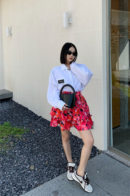 [eveu] broken flower age reducing gentle skirt q22026# LSL