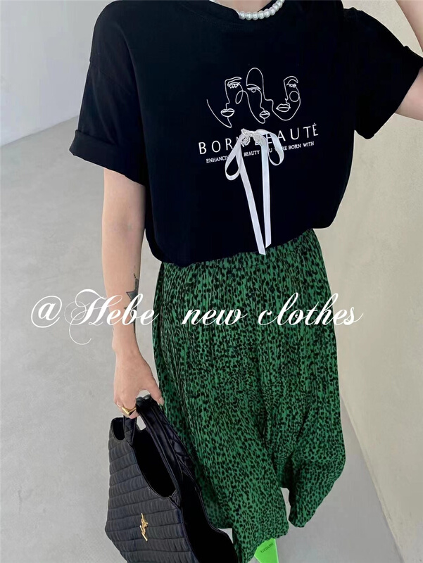 New in early summer! [Hebe] Korean letter loose short sleeve T-shirt 509# XYJ