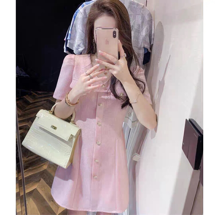 [Huaxi] French style small fragrance waist dress 9078# PCZ