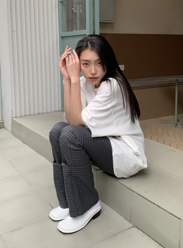 New year in early spring! [9hour] Plaid style versatile trousers 8827# zxl