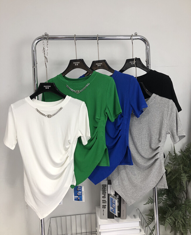 New year in early spring! [Fanfan] small shirts with irregular fashion chain (only selling small shirts) 5533# JJ
