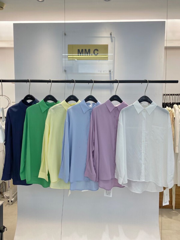 New year in early spring! [mm. C] Korean version solid color loose and versatile shirt 85370# lwy