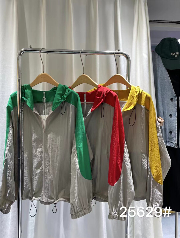 [Mujia] hooded color matching fashion shirt 25629# L