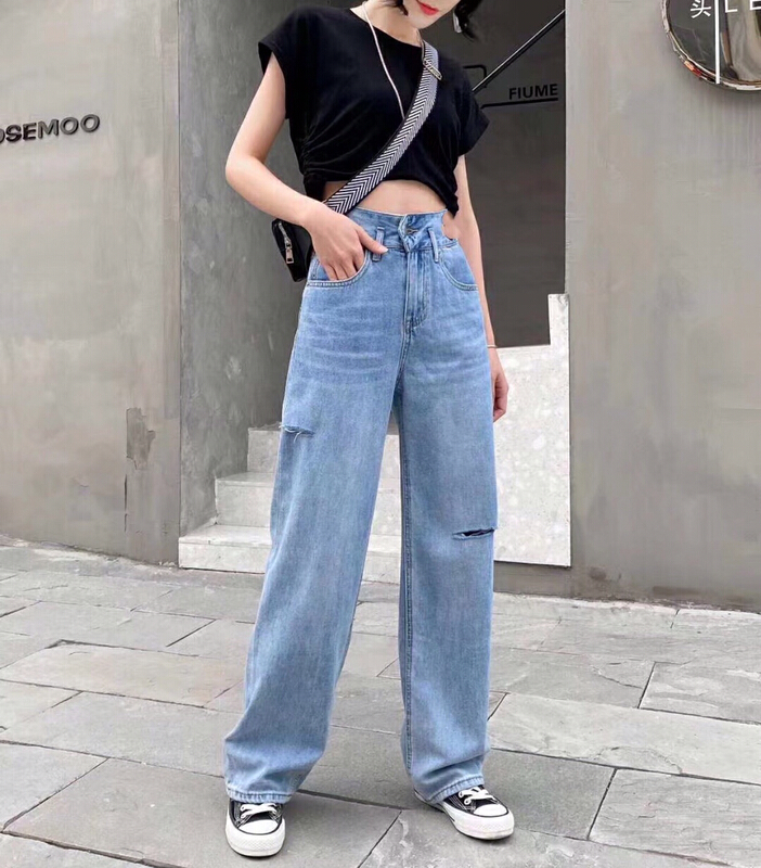 [lsjd] Korean version of high waist skinny mopping jeans mt69051# WTT