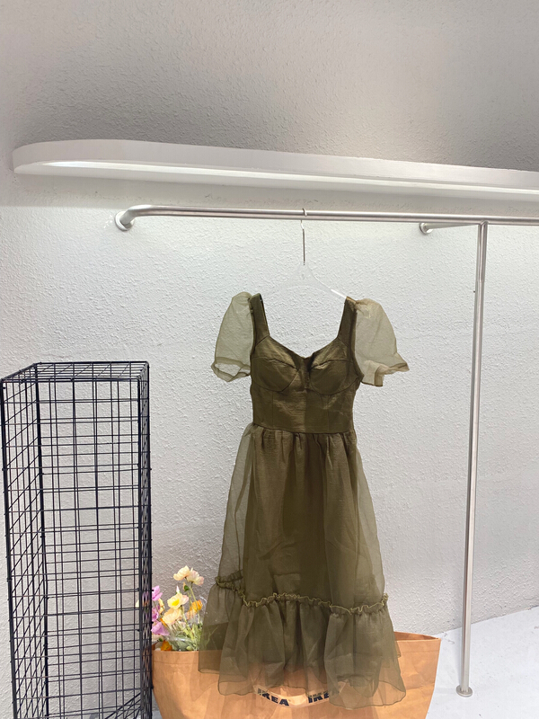 [Feimao (Yimao)] French Vintage square neck dress ym-7563# LSL