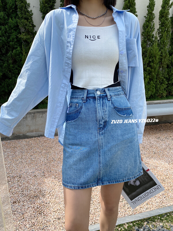Original price 84.90! Early spring! [zvzo] featured double pocket skirt yz6022# CLS