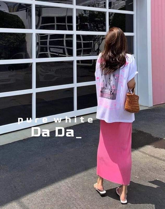 [dada] slit pleated fashion skirt 6675# zxl