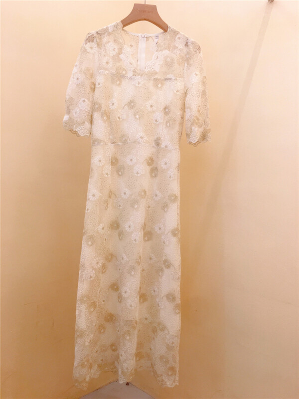 [Cupertino] elegant embroidery lace stitching dress 3202# WPL