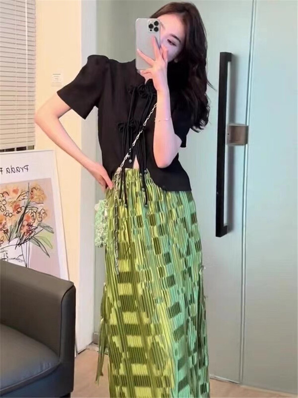 New in early summer! [yipinhan] comfortable design medium length skirt 8871# PCZ