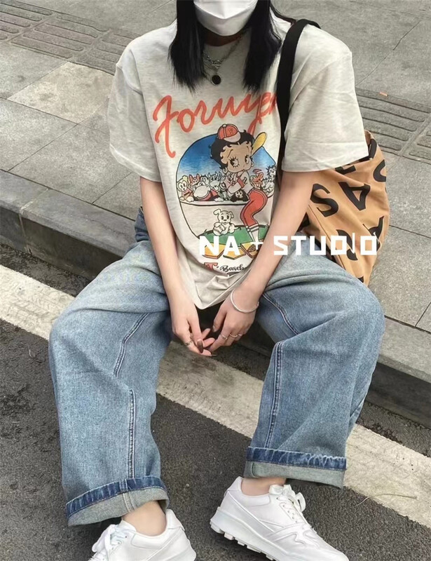 [Na +] cartoon print Casual Short Sleeve T-shirt 4106# XYY