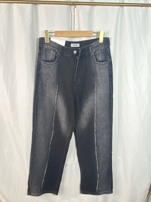 New in early summer! [Yi show shop] color blocked loose Vintage Jeans 1119# Cl