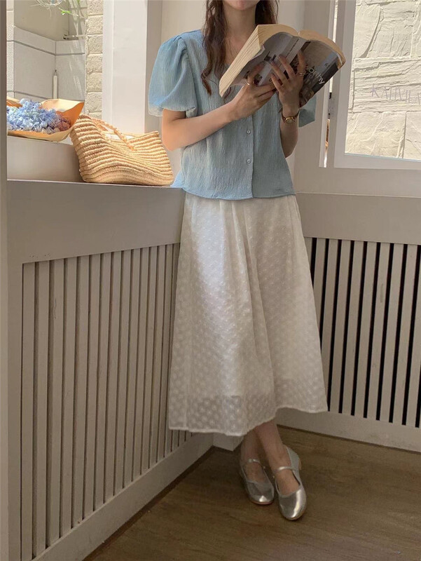 [new post] Korean soft solid color skirt np7802-c2# cqw