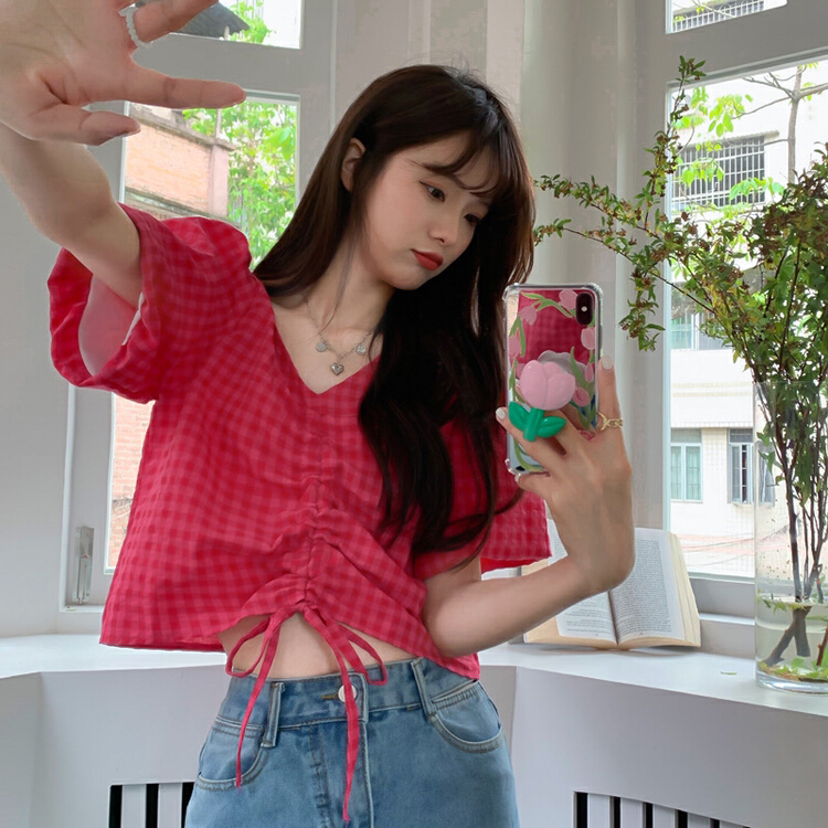 New in early summer! [timely rain] Han Feng ins sweet little shirt 99932# WPL