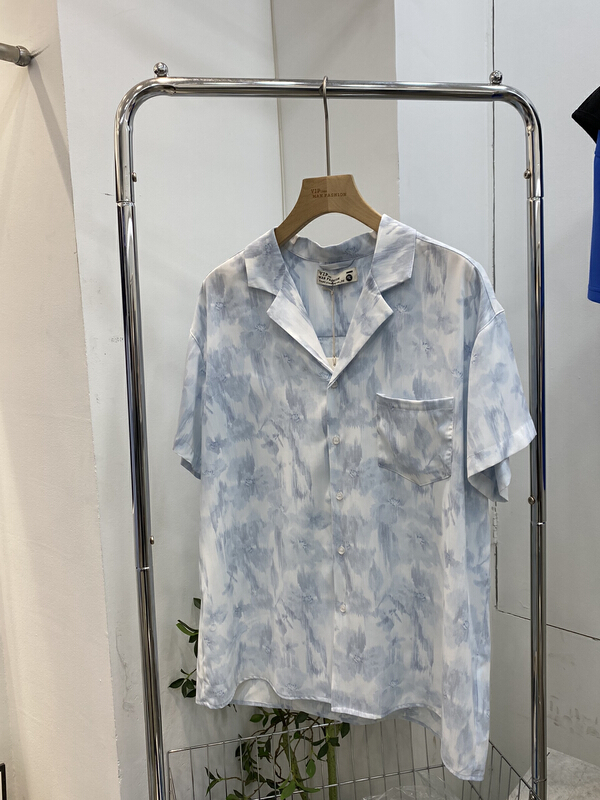 [vipman] ink short sleeve versatile fashion shirt 616# ZZL