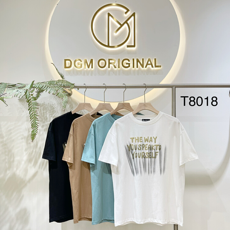 New in early summer! [DGM] foam print simple loose and versatile short sleeve T-shirt t8018# ZZL