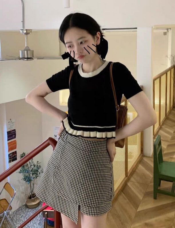 [MS studio] crew neck stripe fashion sweater 06096# PCZ