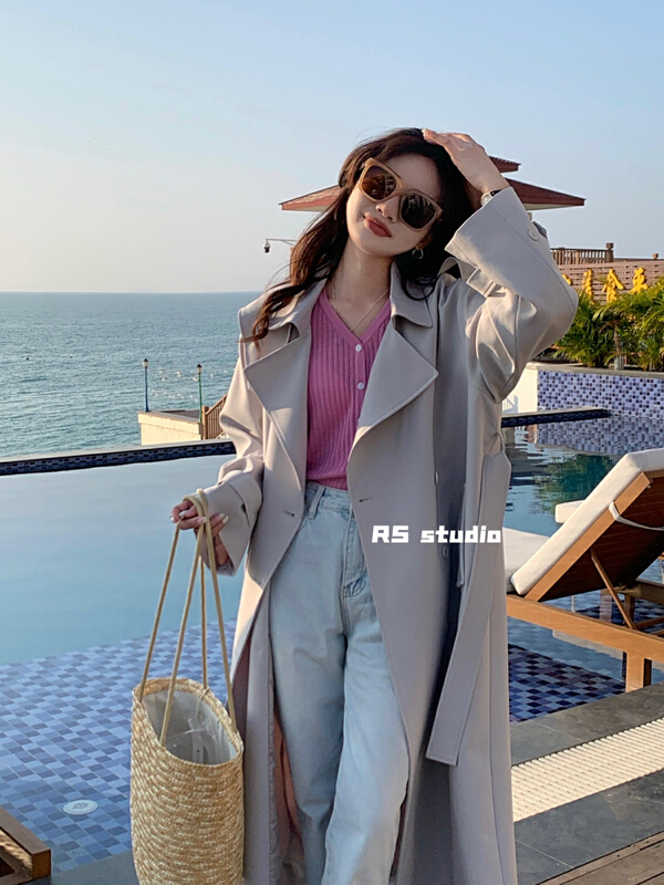 New year in early spring! [RS] Korean style double breasted windbreaker (without belt) ys1-dh0915# XYY