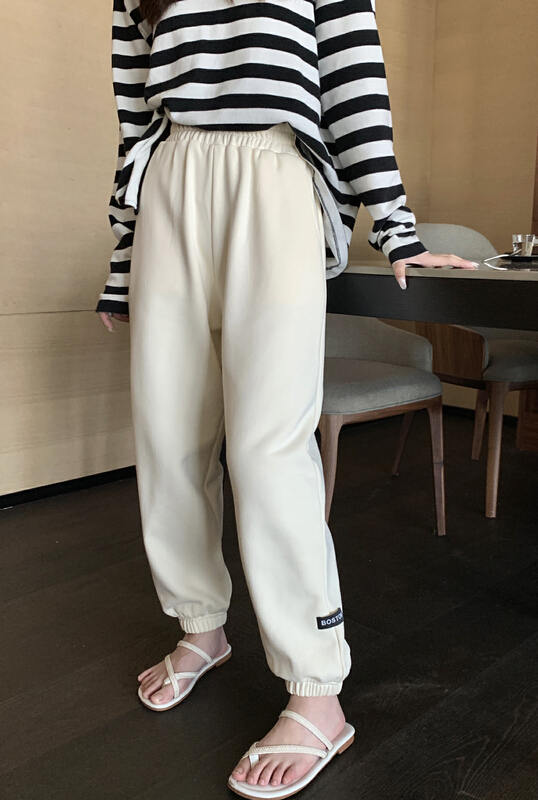 Original price 89.11! New year in early spring! [11An] side logo loose and simple casual pants a6117# hyy