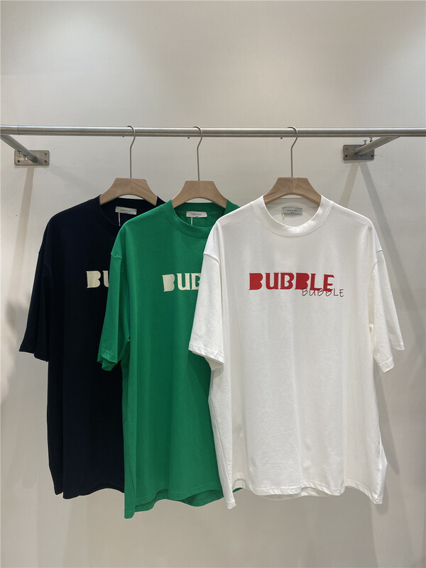[be] crew neck loose letter printed short sleeve T-shirt 0129# ZZL