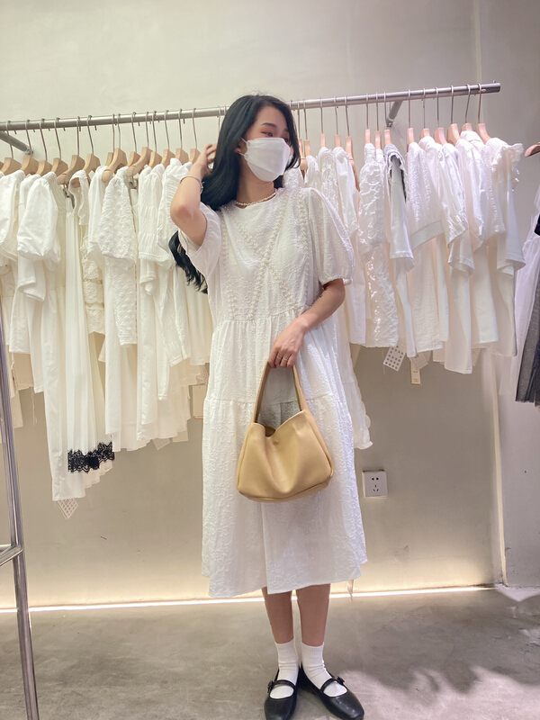 New in early summer! [Das] comfortable Jacquard Dress