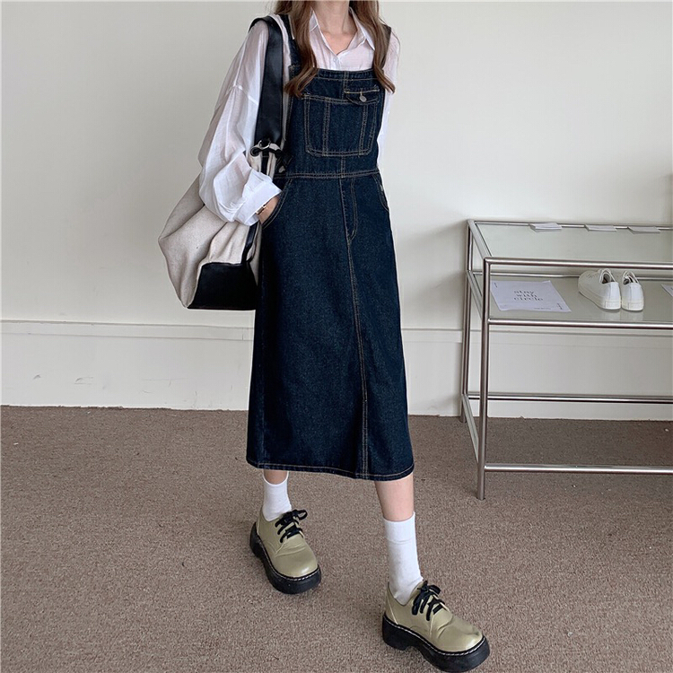 New year in early spring! [ange run] Korean fashion age reducing strap skirt 8819# ZSY