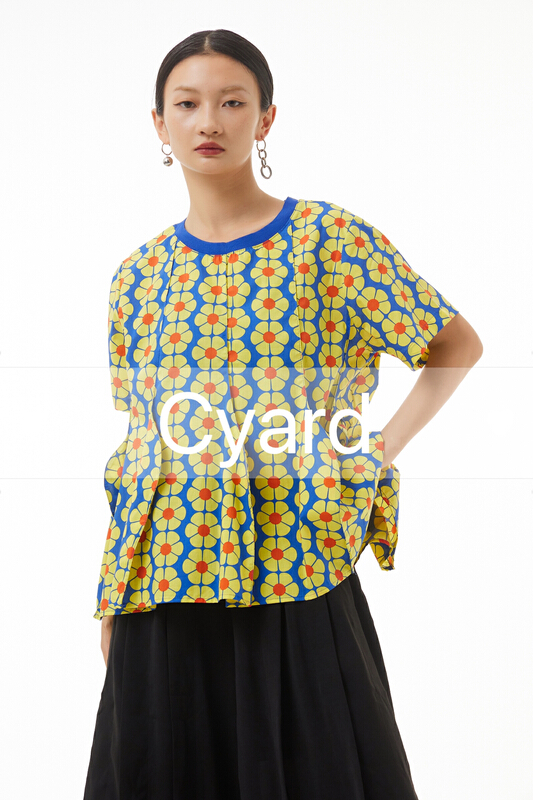 [cyard] Korean round neck Pullover short sleeve T-shirt 90518# L