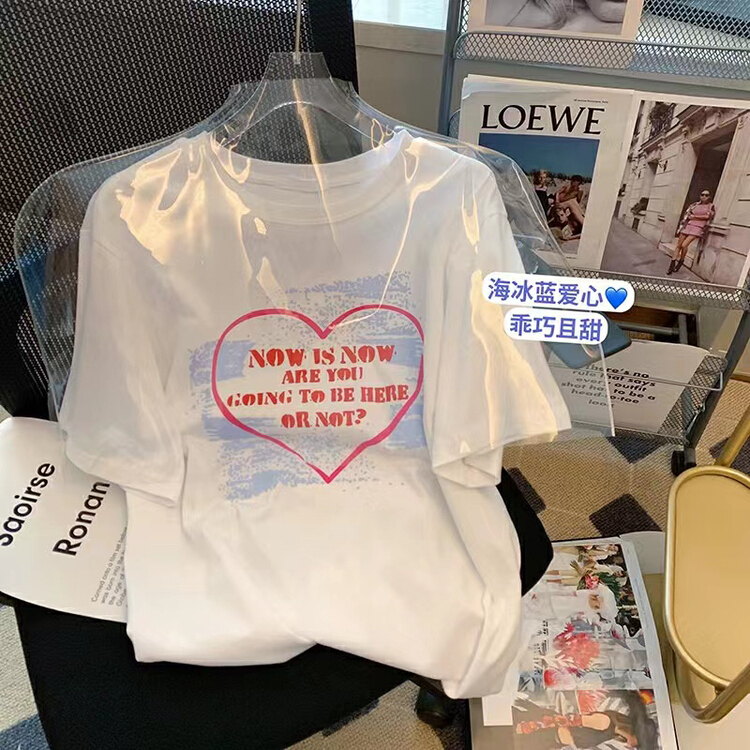 New in early summer! [TA +] Korean versatile love short sleeve T-shirt 5691# XYY