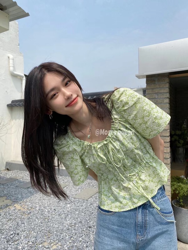 [Moses queen] Korean floral short shirt ss-50211# XYY