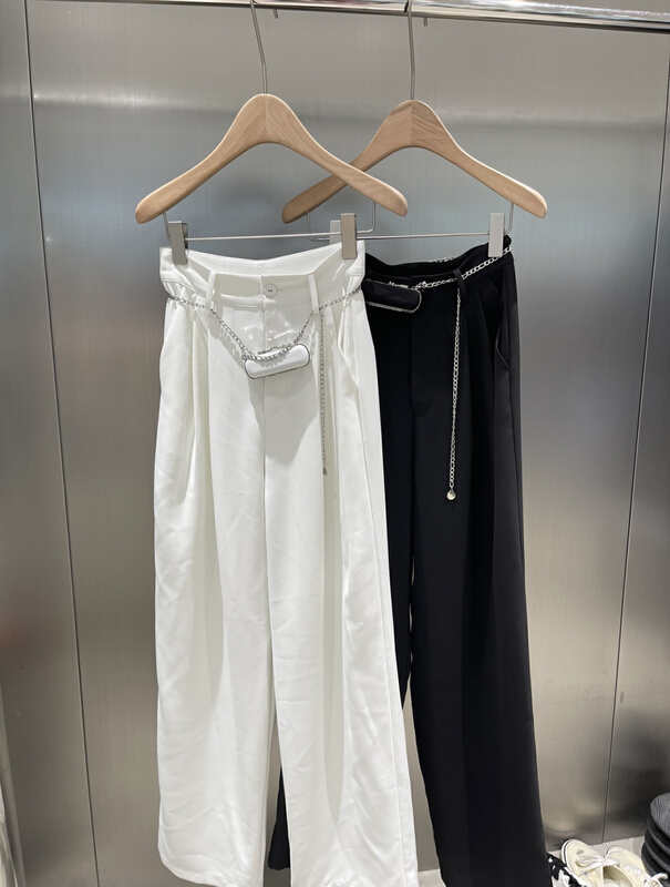 [DS] Korean SLIM STRAIGHT pants (with waist bag) a6329# XYJ