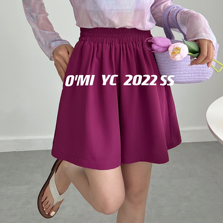 【OMI】慵懶寬鬆高腰a字休閒短褲  6209#  HBX