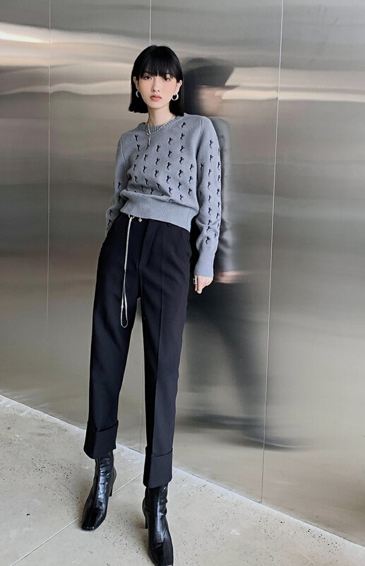 goods in stock! Early winter NEW! [ceeoo] chain design straight trousers (without chain) ys1-6812# ozq