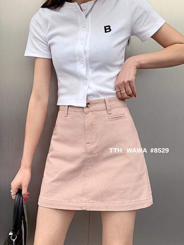 早春上新！【WAWA】韓版氣質修身半身裙  A8529#  XYJ