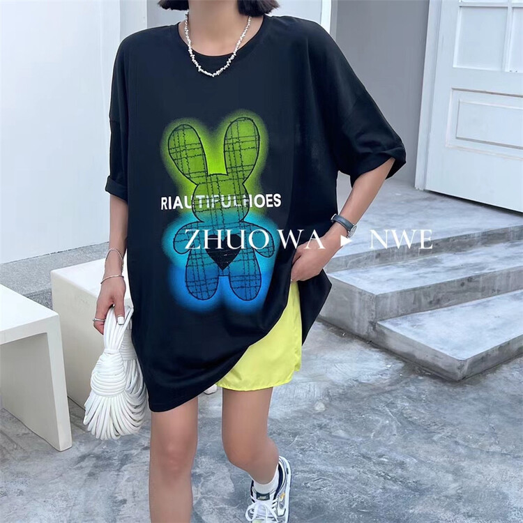 [buyer Yan Xuan zhuowa] Korean cartoon bear loose short sleeve T-shirt ys1-6001# Cl