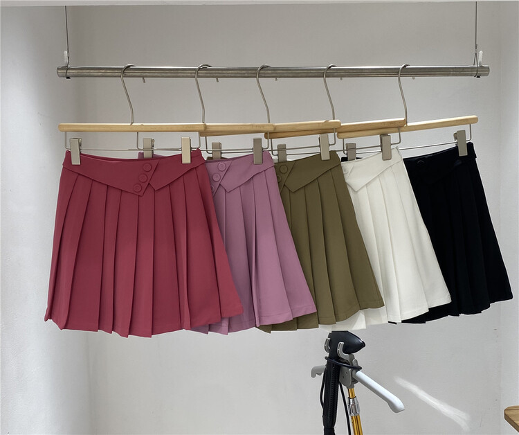 goods in stock! New in early summer! [Focus] high waist and thin A-line pleated skirt 8015# HBx