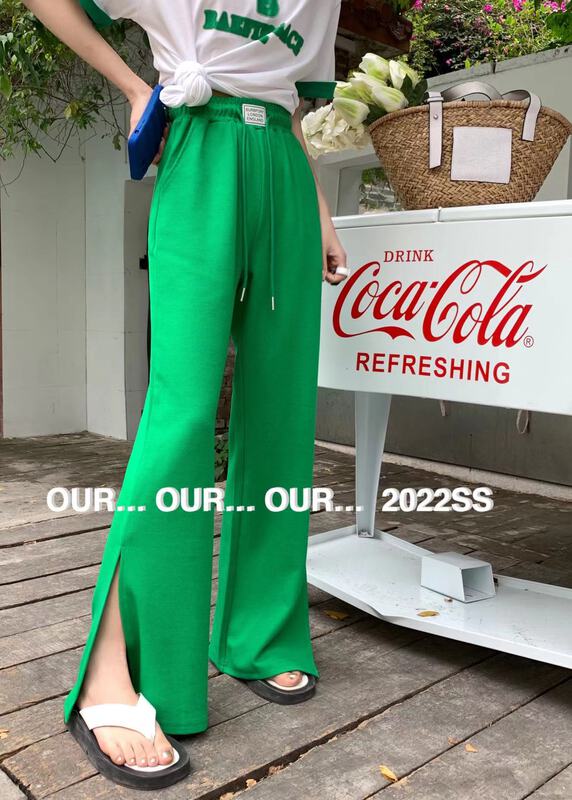 New year in early spring! [our] simple solid color versatile casual pants 6832# Cl
