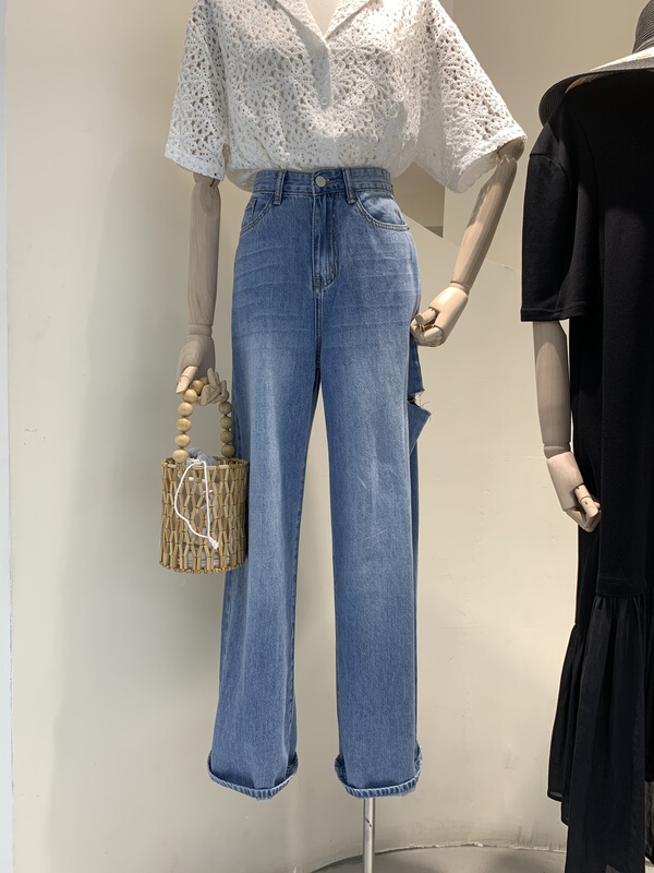 [KH] basic versatile ripped jeans ys1-nz009-1# cqw