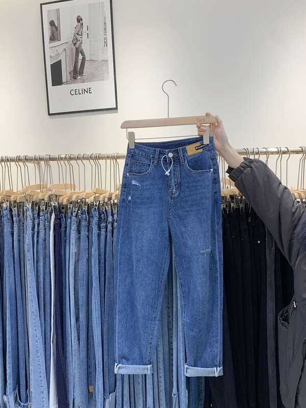 [T.H] Korean version of foreign style pop Harlan jeans 16691# LSW