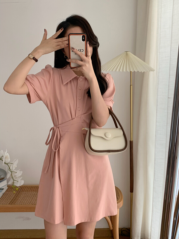 New in early summer! [victory. 2] Korean fashion fake two-piece bandage dress b6002# WPL