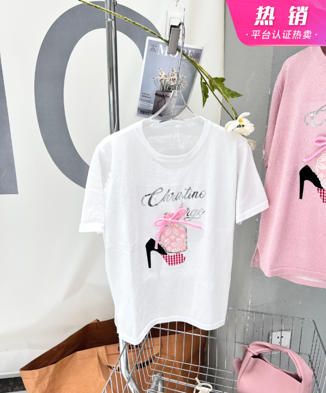 Original price 66.55! [Feimao (Yimao)] sweet aging versatile short sleeve T-shirt ym-1018# LSL