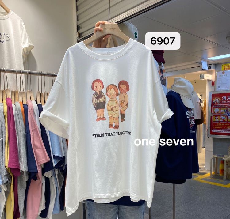 goods in stock! New year in early spring! [one seven] fat baby wash loose short sleeve T-shirt 6907# XYY