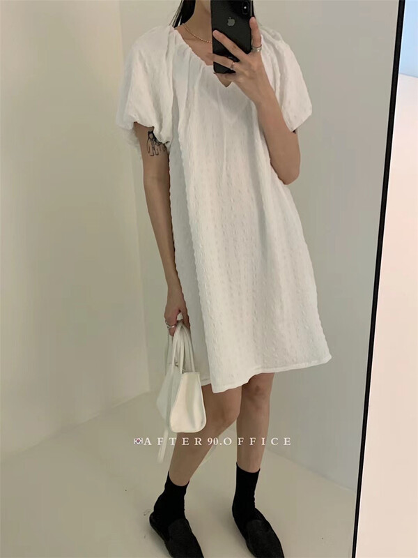 goods in stock! [after. 90] lady bubble sleeve temperament dress 6660# ll