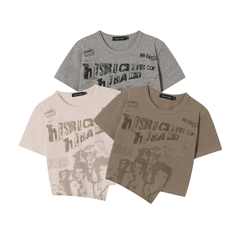 [heyhenry] trendy and versatile irregular short sleeve T-shirt n2567# CSX