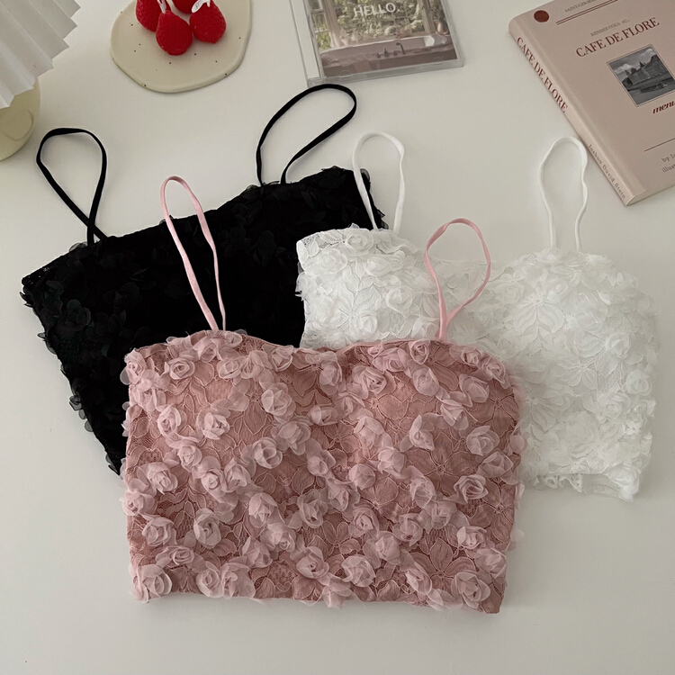 [KD] three dimensional lace suspender flower petal beautiful back underwear 1570# hjy