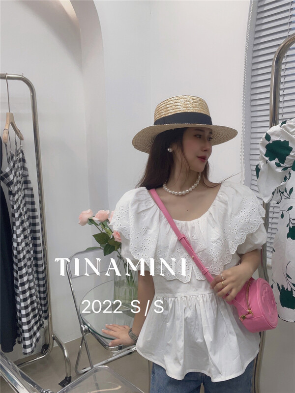 [tinamini] Korean version crimped baby collar shirt m6716# hjy