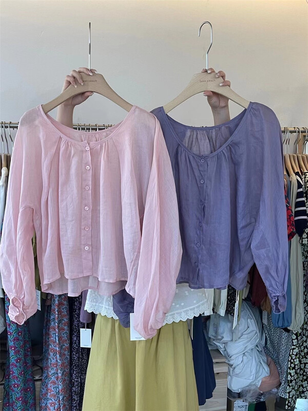 [seek peach] Korean single breasted comfortable shirt 5250# ll