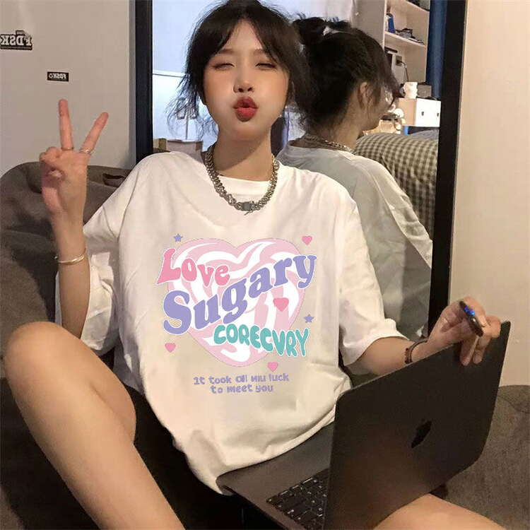 [j.2] letter fashion love short sleeve T-shirt 5570# LSW