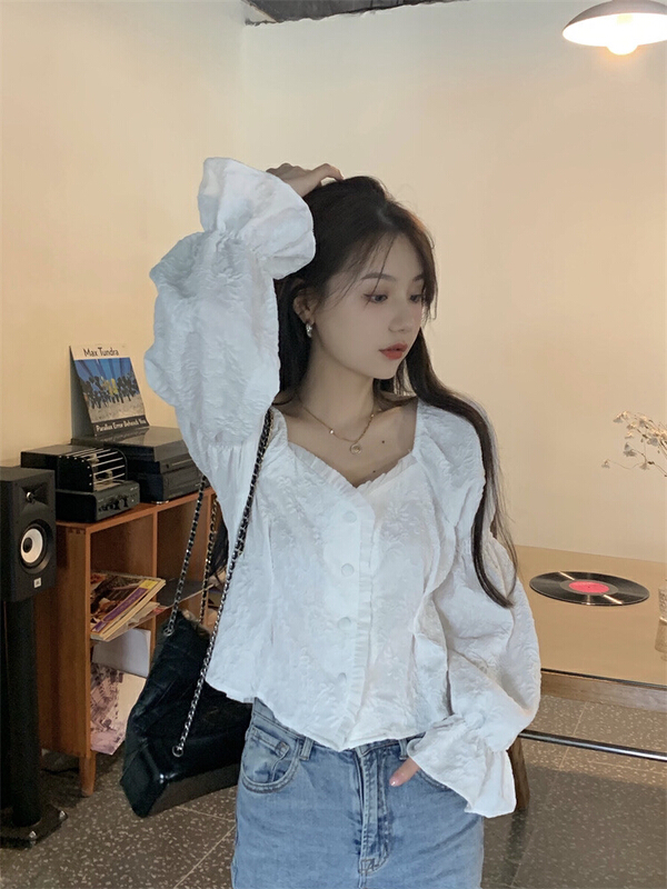 New year in early spring! [LML] Han Feng's sweet temperament and design sense of minority shirts (only shirts) 6212# ozq